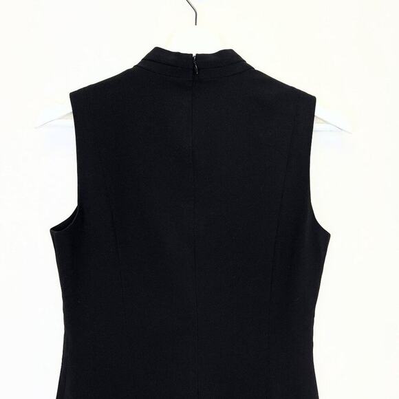 NWT T Tahari Pleated Sleeveless V Neck Sheath Dress  US 4 - Picture 7 of 12